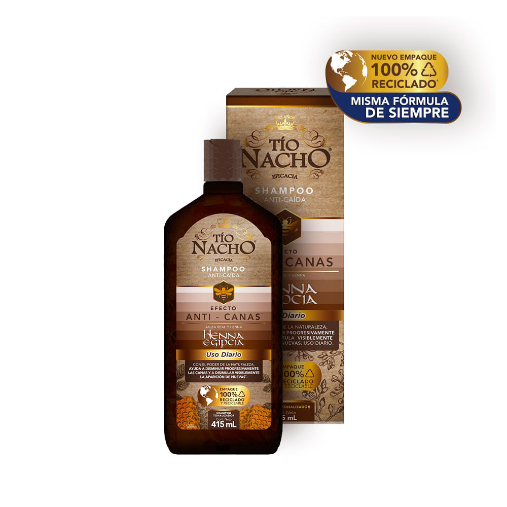 SHAMPOO TIO NACHO ANTI-CANAS FRASCO 415 ML