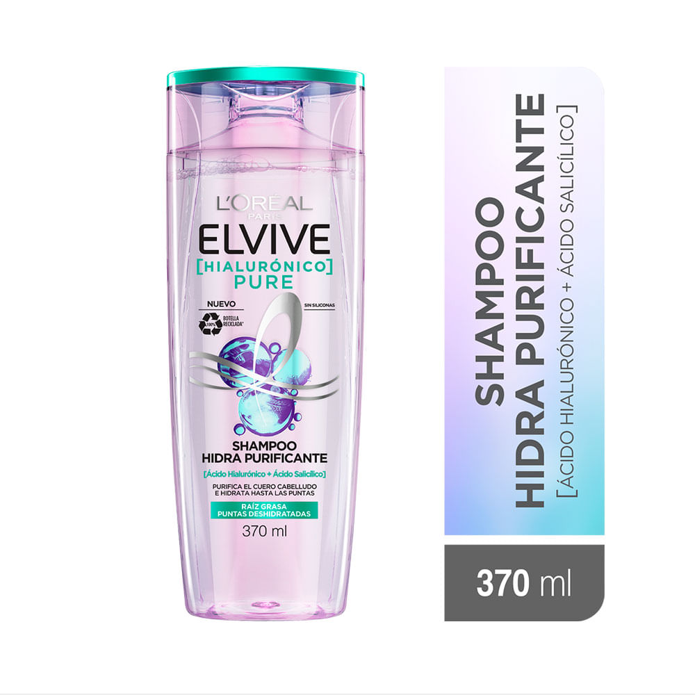 SHAMPOO ELVIVE HA PURE FRASCO 370 ML
