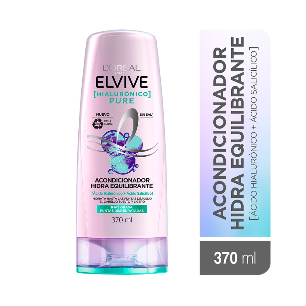 ACONDICIONADOR ELVIVE HA PURE FRASCO 370 ML