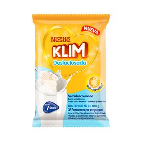 KLIM DESLACTOSADA POLVO BOLSA 840 G