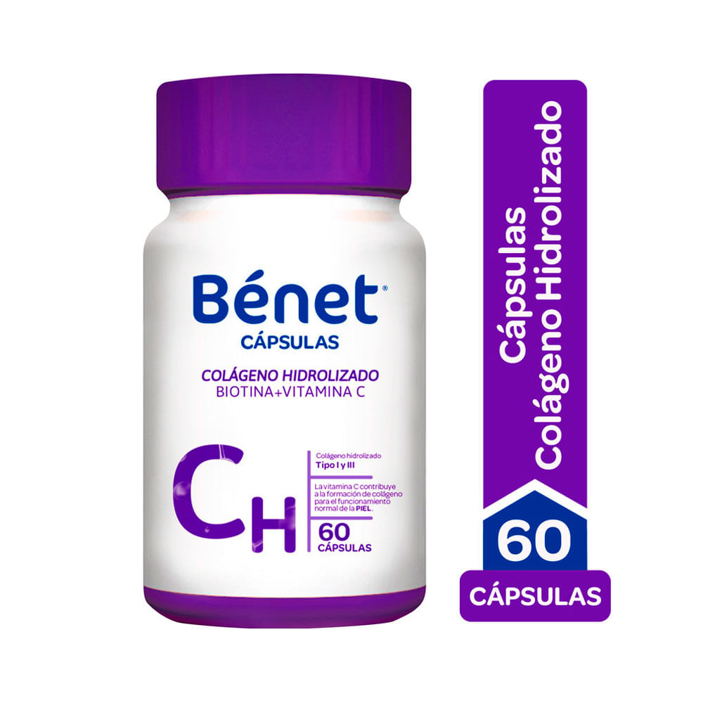 BENET COLAGENO HIDROLIZADO CAPSULAS FRASCO X 60 UNDS