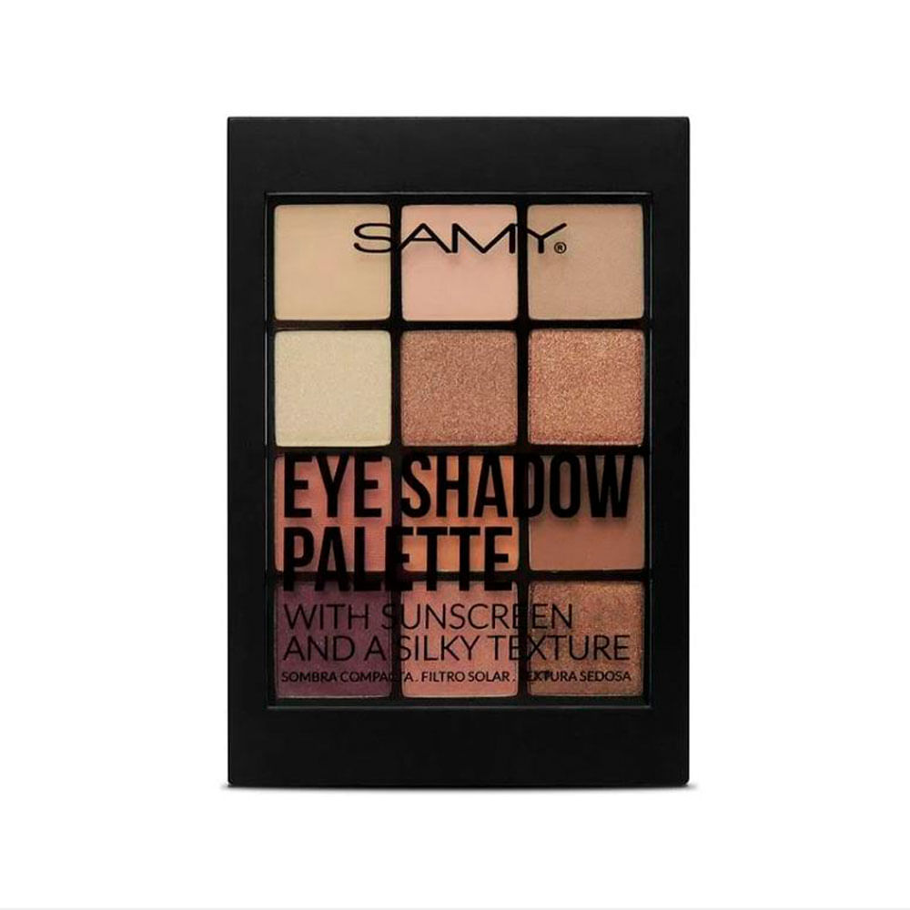 SOMBRA COMPACTA PALETA X 12 COLORES SAMY 9.5 G #02 PERSIAN DESERT