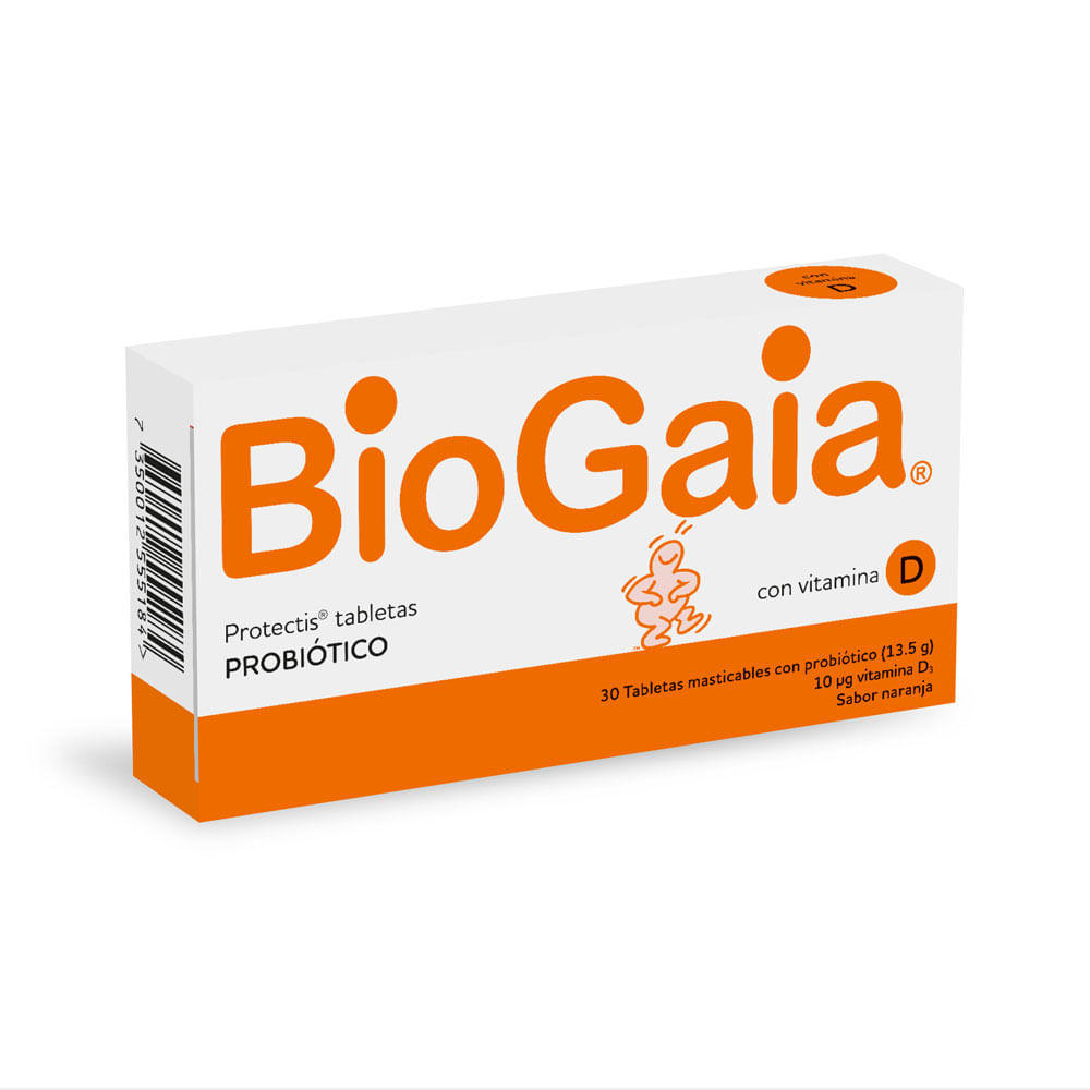 BIOGAIA + VIT D TABLETA 400 UI NARANJA CAJA X 30 UNDS