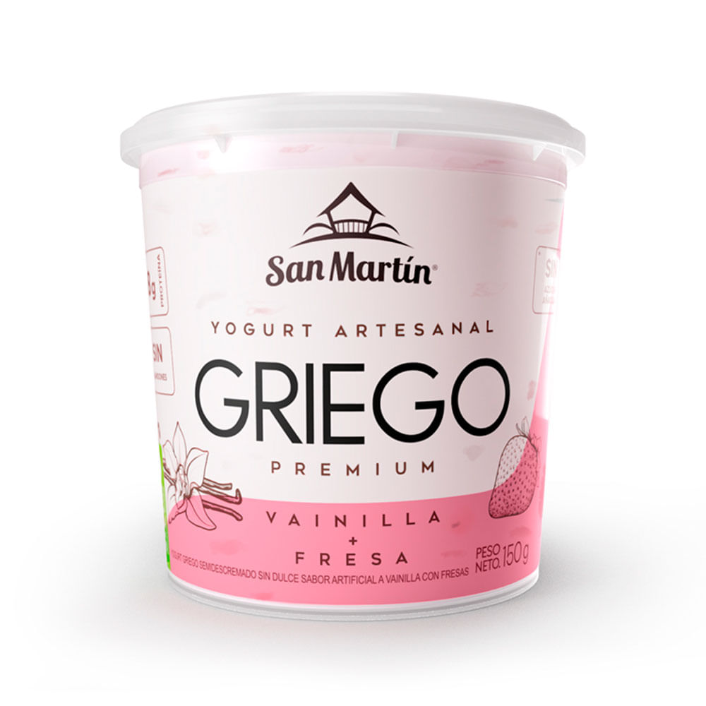 YOGURT GRIEGO SAN MARTIN VAINILLA - FRESA 150 G
