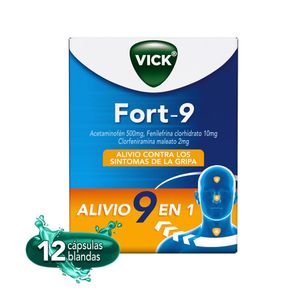 VICK FORT 9 CAPSULAS BLANDAS 500MG /2MG /10MG