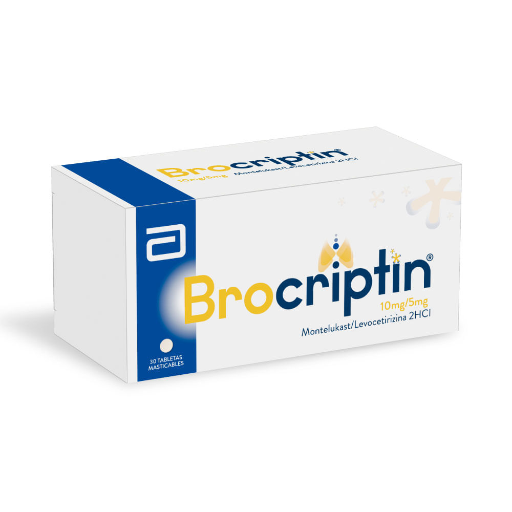 BROCRIPTIN T. MASTICABLES 10MG/5MG