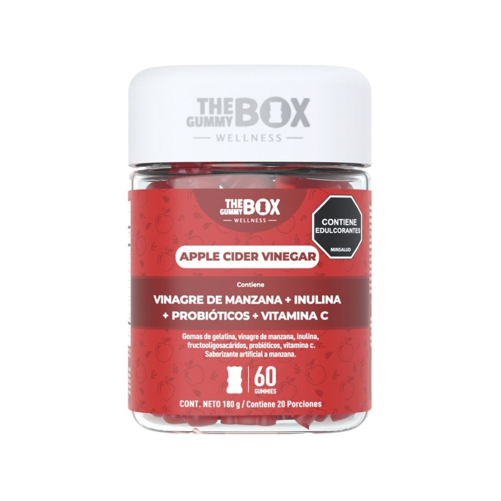 GOMAS THE GUMMY BOX VINAGRE DE MANZANA FRASCO X 60 UNDS