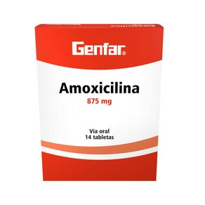 AMOXICILINA TABLETA 875 MG CAJA X 14 UNDS