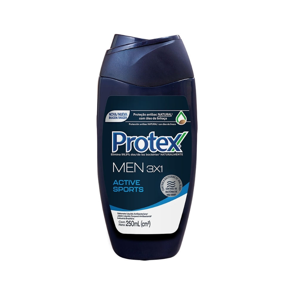 JABON LIQUIDO PROTEX FOR MEN SPORT FRASCO 250 ML