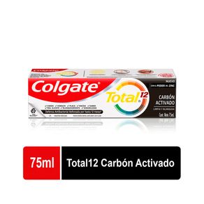 CREMA DENTAL COLGATE TOTAL 12 CARBON ACTIVA TUBO 75 ML