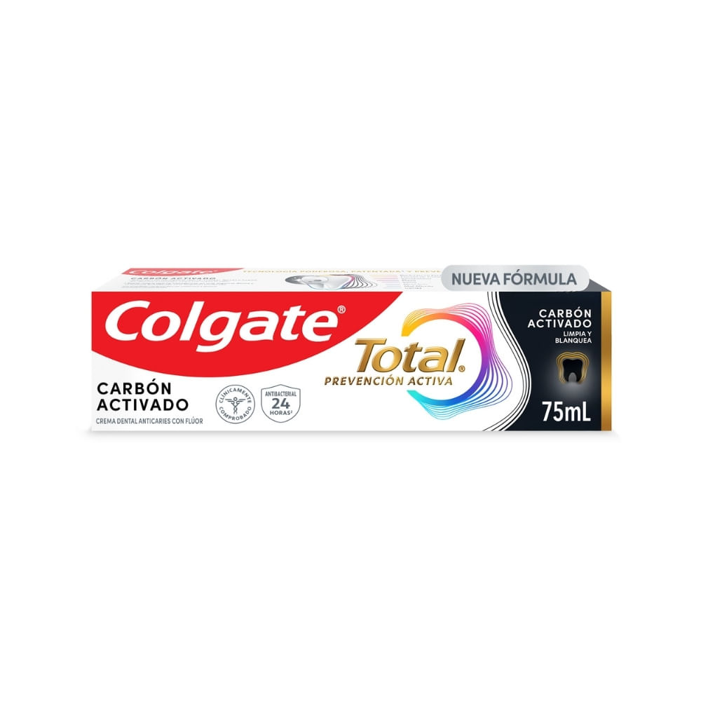 CREMA DENTAL COLGATE TOTAL CARBON PREVENCION ACTIVA CAJA 75 ML
