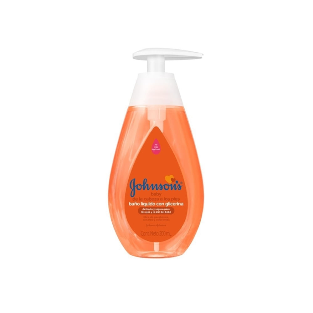 BAÑO LIQUIDO JOHNSONS CABEZA/PIES FRASCO 200 ML