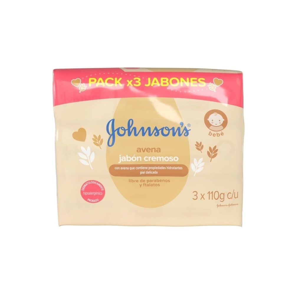 JABON JOHNSONS BABY AVENA BARRA 3 X 110GR