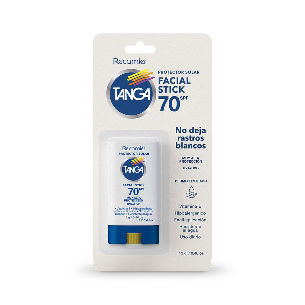 BLOQUEADOR TANGA FACIAL SPF 70 BARRA 13 G