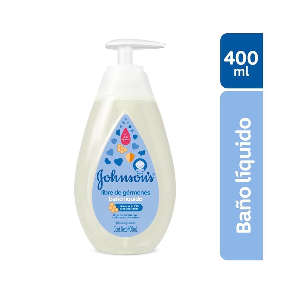 BAÑO LIQUIDO JOHNSONS LIBRE DE GERMENES FRASCO 400 ML