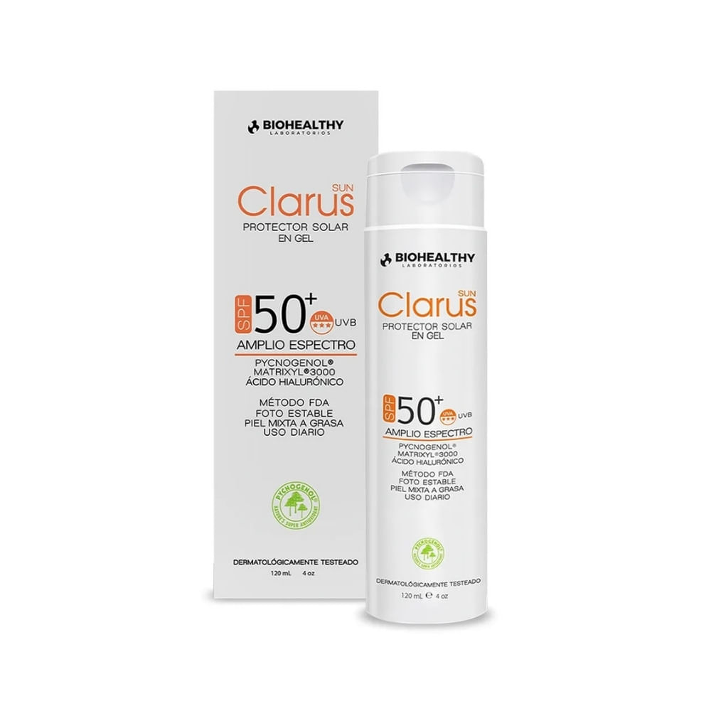 CLARUS PROTECTOR SOLAR GEL SPF 50+ CAJA 120 ML