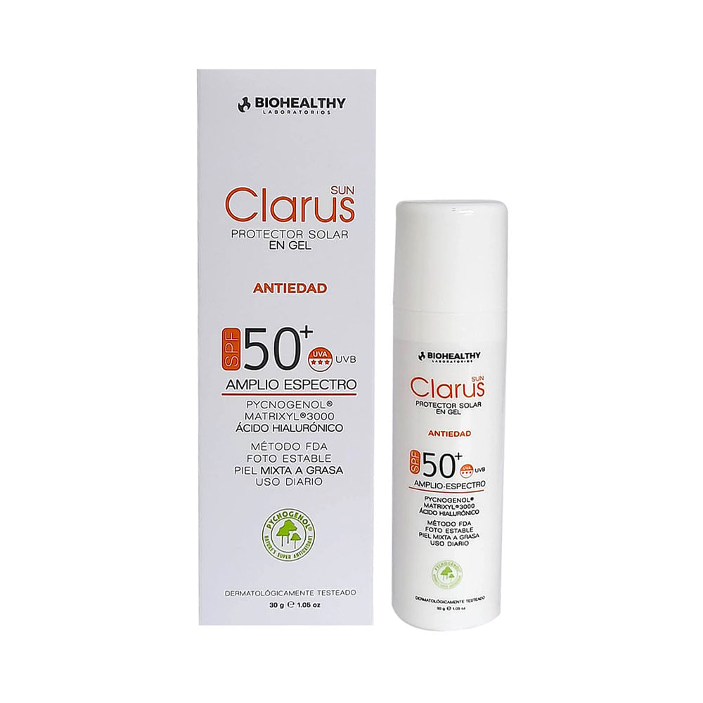 CLARUS PROTECTOR SOLAR GEL SPF 50+ CAJA 30 G