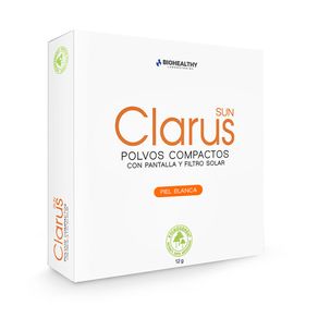 CLARUS SUN PIEL BLANCA POLVO COMPACTO CAJA 12 G