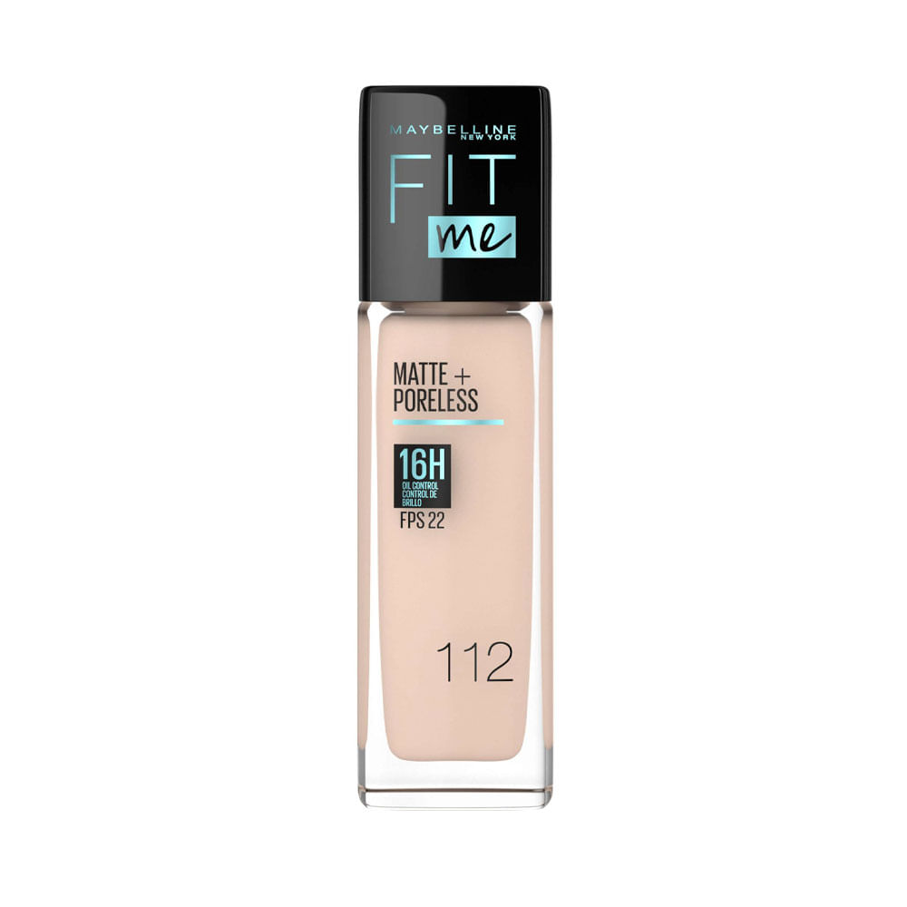 BASE LIQUIDA MAYBELLINE FIT ME MATE 112 NATURAL IVORY FRASCO 30 ML