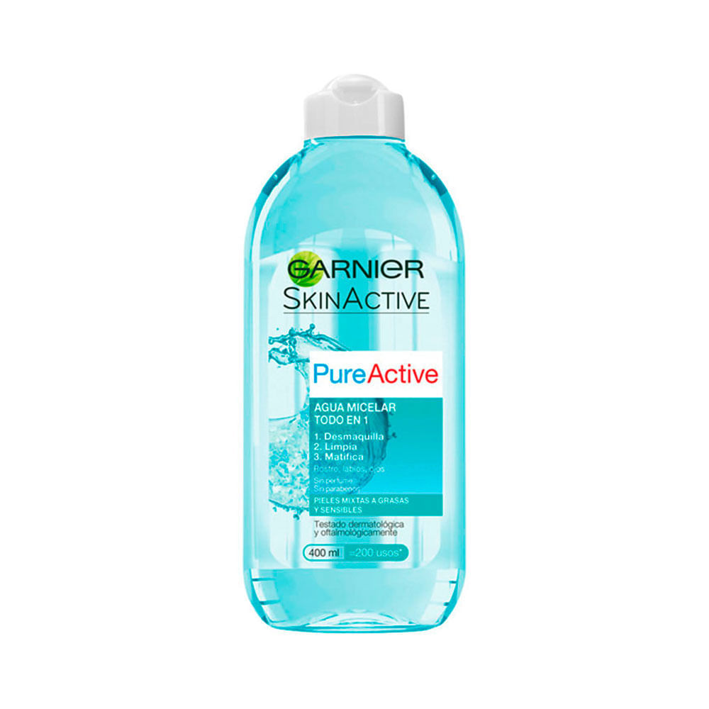 AGUA MICELAR SKIN PURE ACTIVE GARNIER FRASCO 400 ML