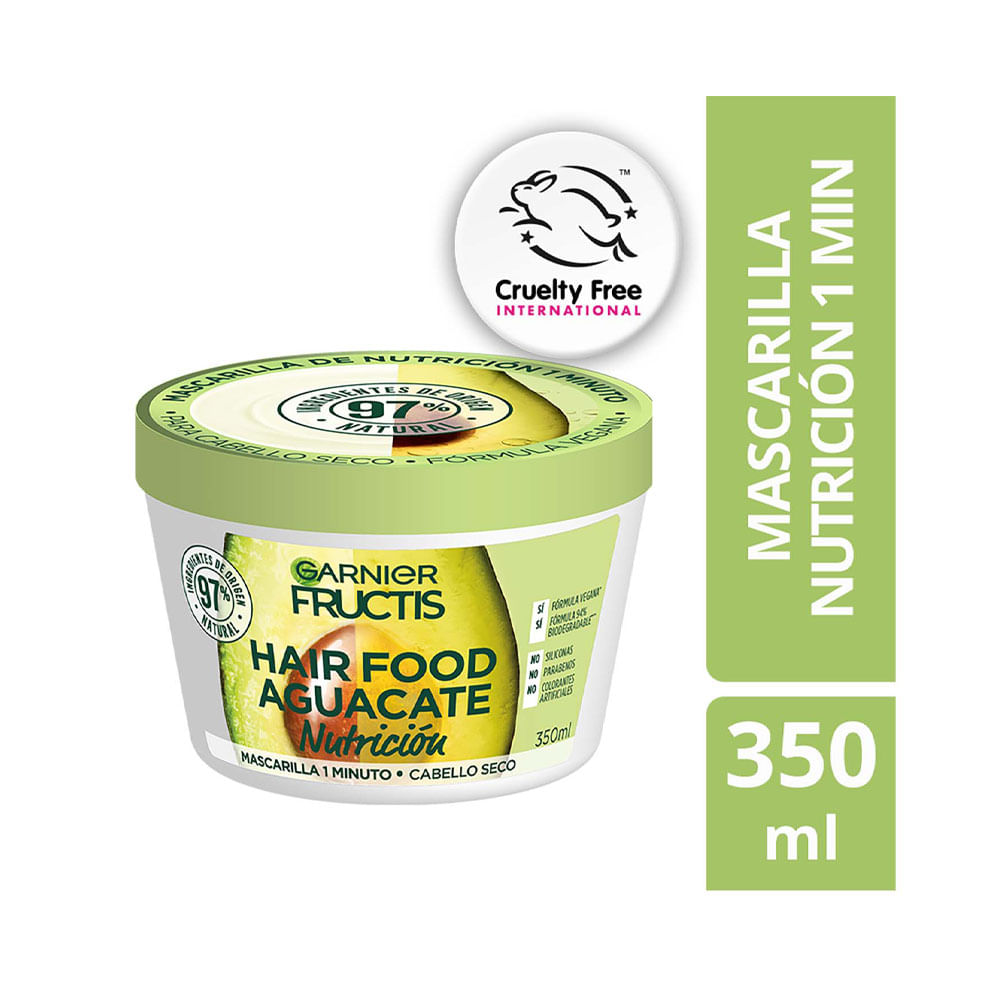 TRATAMIENTO CAPILAR FRUCTIS HAIR FOOD AGUACATE FRASCO 350 ML