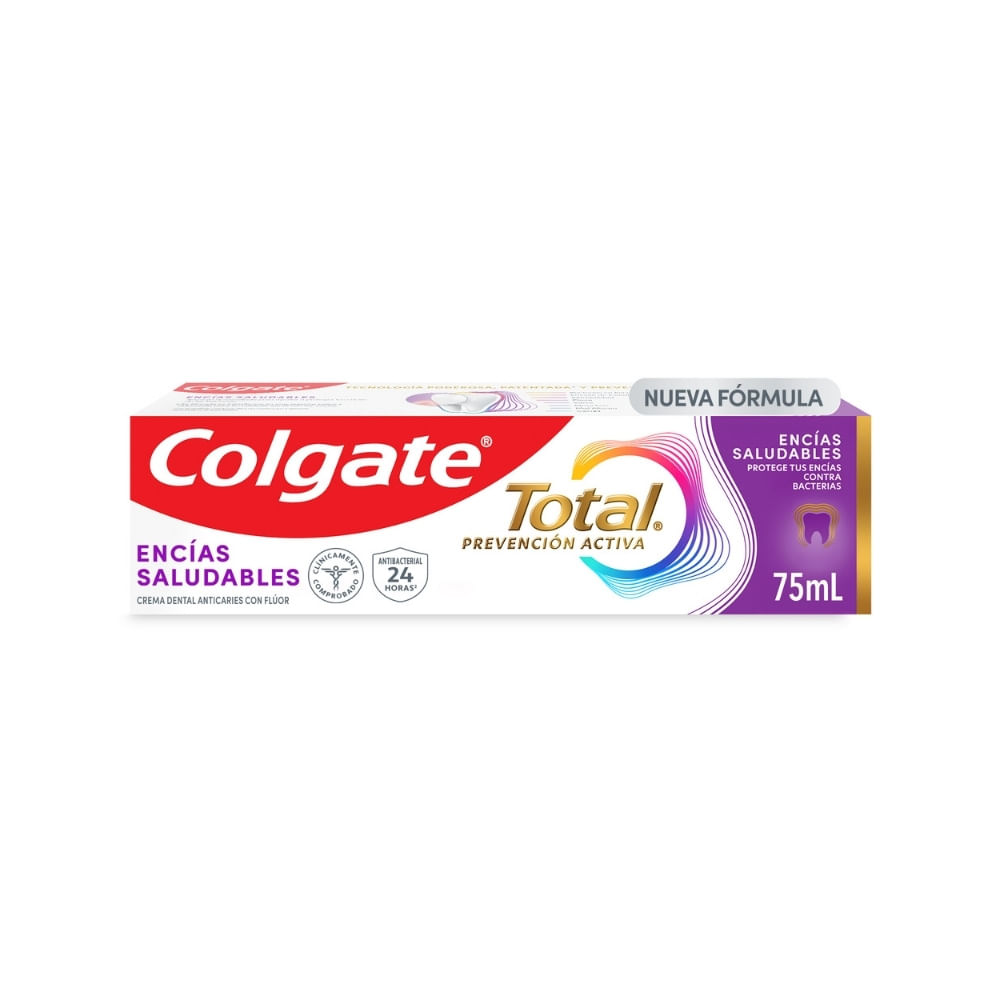 CREMA DENTAL COLGATE TOTAL 12 ENCÍAS REFORZADAS CAJA 75 ML