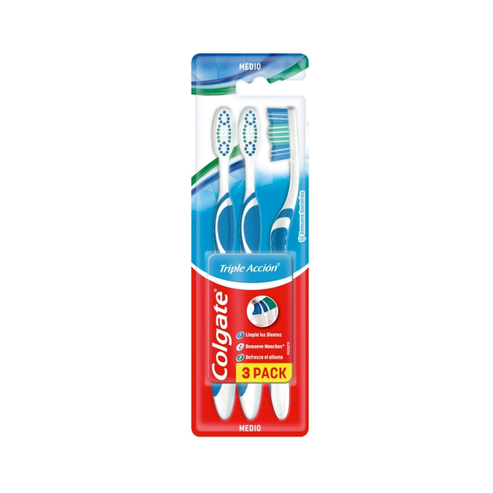 CEPILLO COLGATE TRIPLE ACCION MEDIO X 3 UNDS