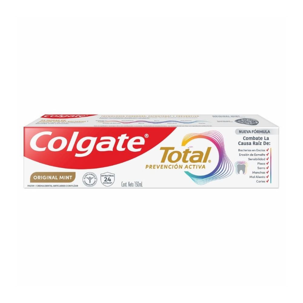 CREMA DENTAL COLGATE TOTAL ORIGINAL MINT CAJA 150 ML
