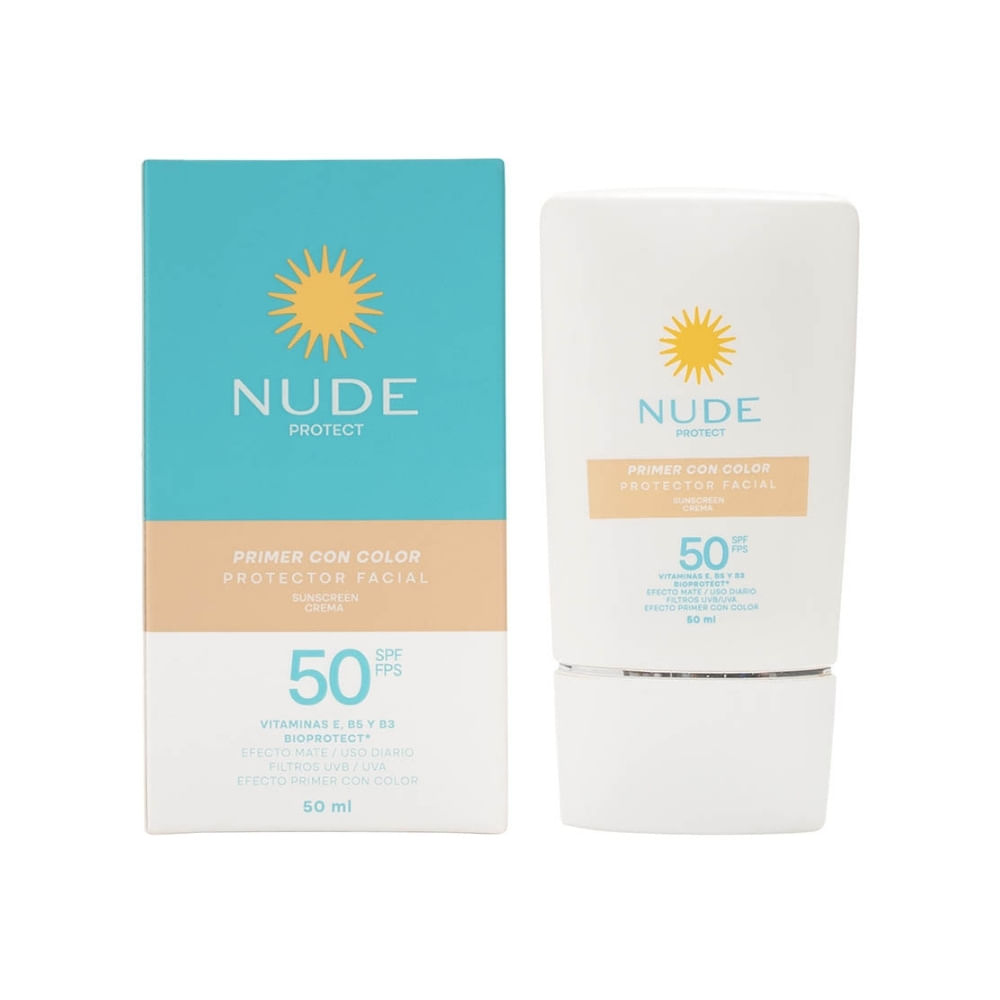 PROTECTOR NUDE FACIAL COLOR BIOPRO SPF 50 CAJA 50 ML