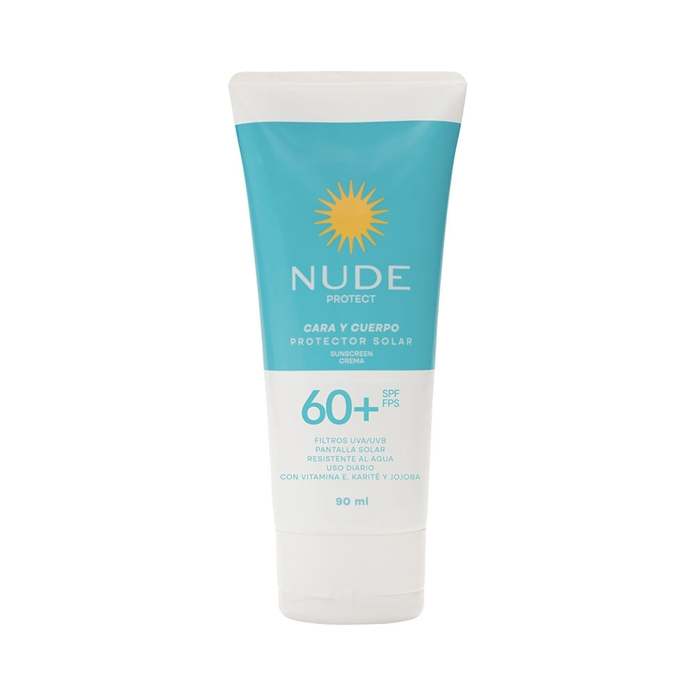 PROTECTOR SOLAR NUDE CARA CUERPO SPF 60 TUBO 90 ML