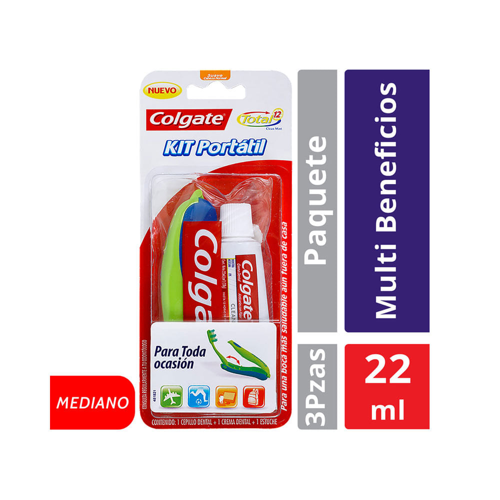CREMA DENTAL + CEPILLO KIT COLGATE PORTATIL X 1 UND
