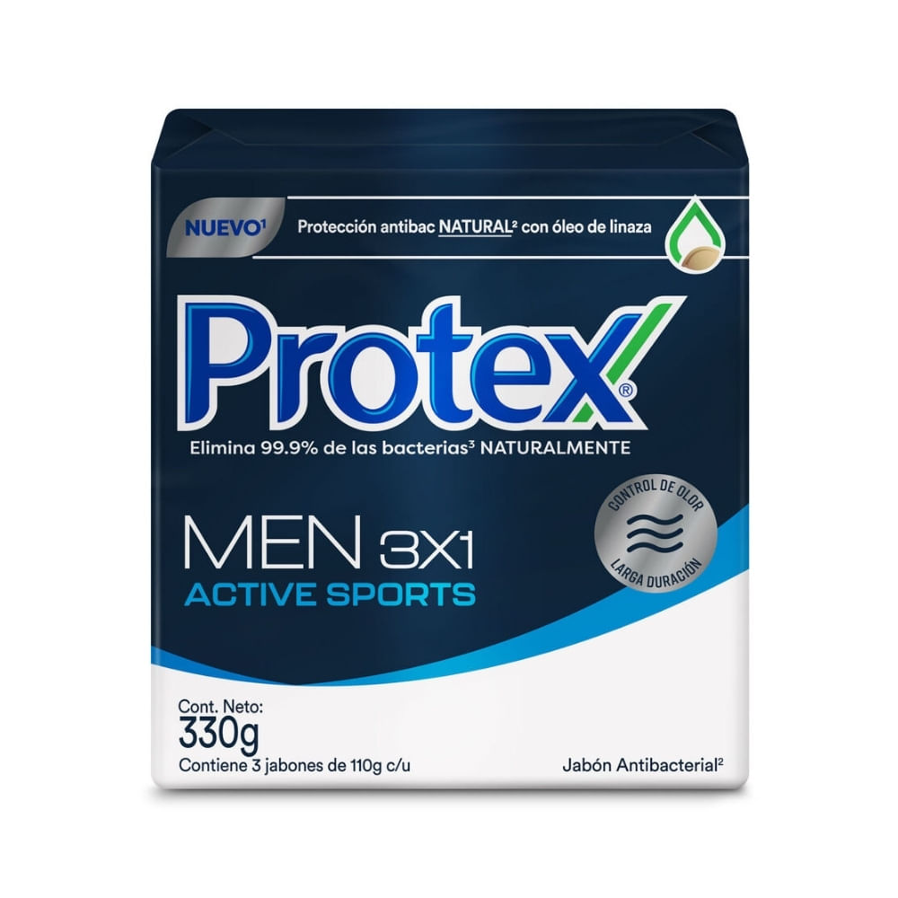 JABON PROTEX MEN SPORT BARRA 3X110G