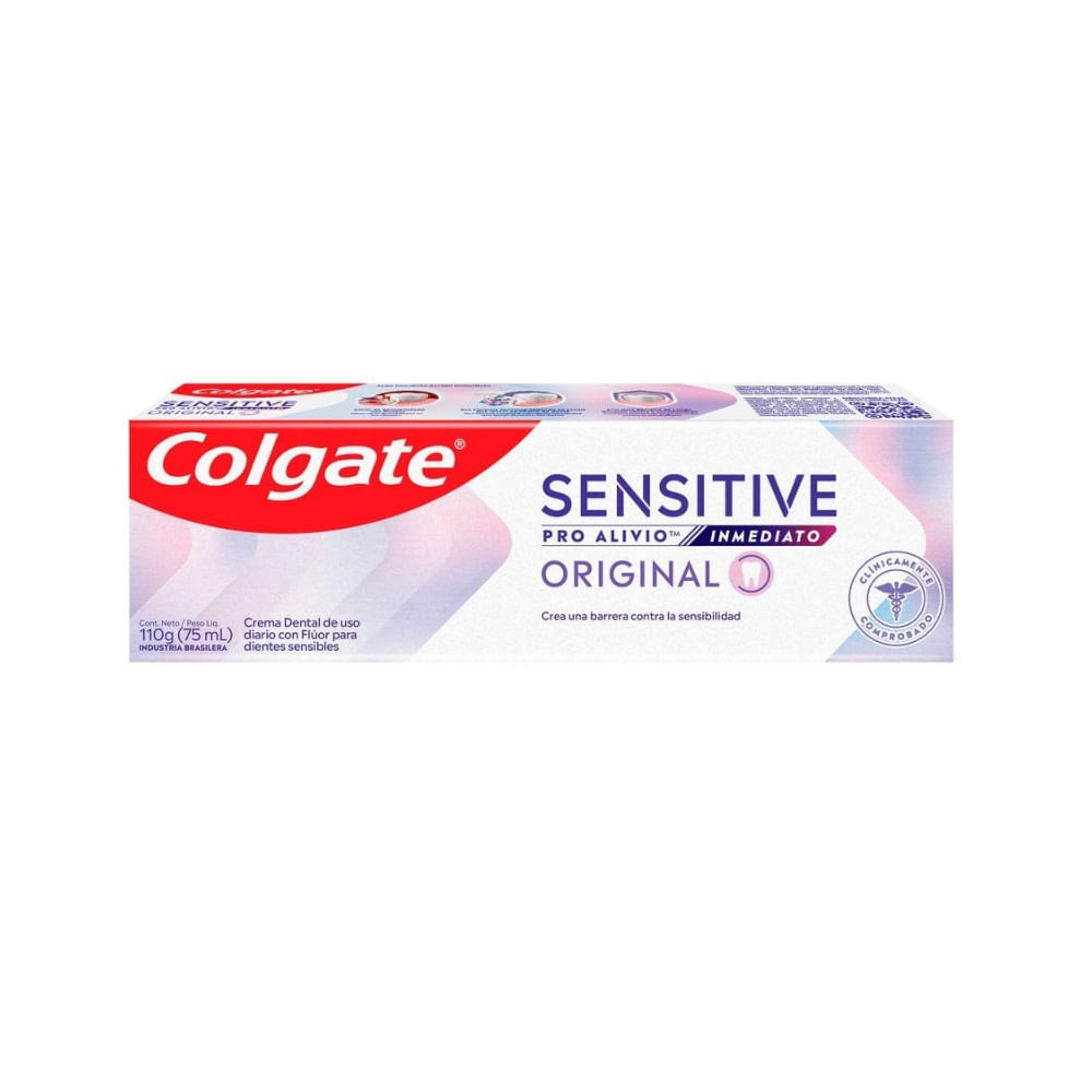 CREMA DENTAL COLGATE SENSITIVE PRO ALIVIO INMEDIATO ORIGINAL CAJA 110 G