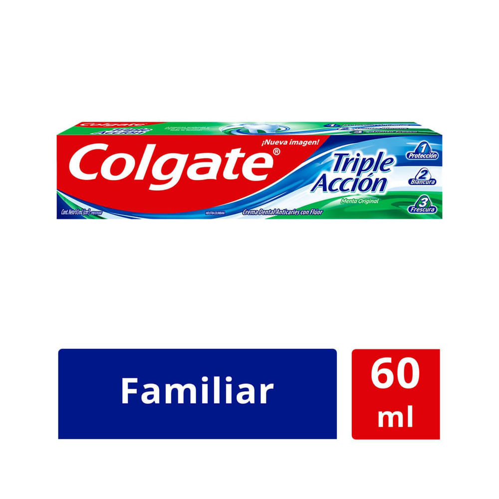 CREMA DENTAL COLGATE TRIPLE ACCION+++ CAJA 60 ML
