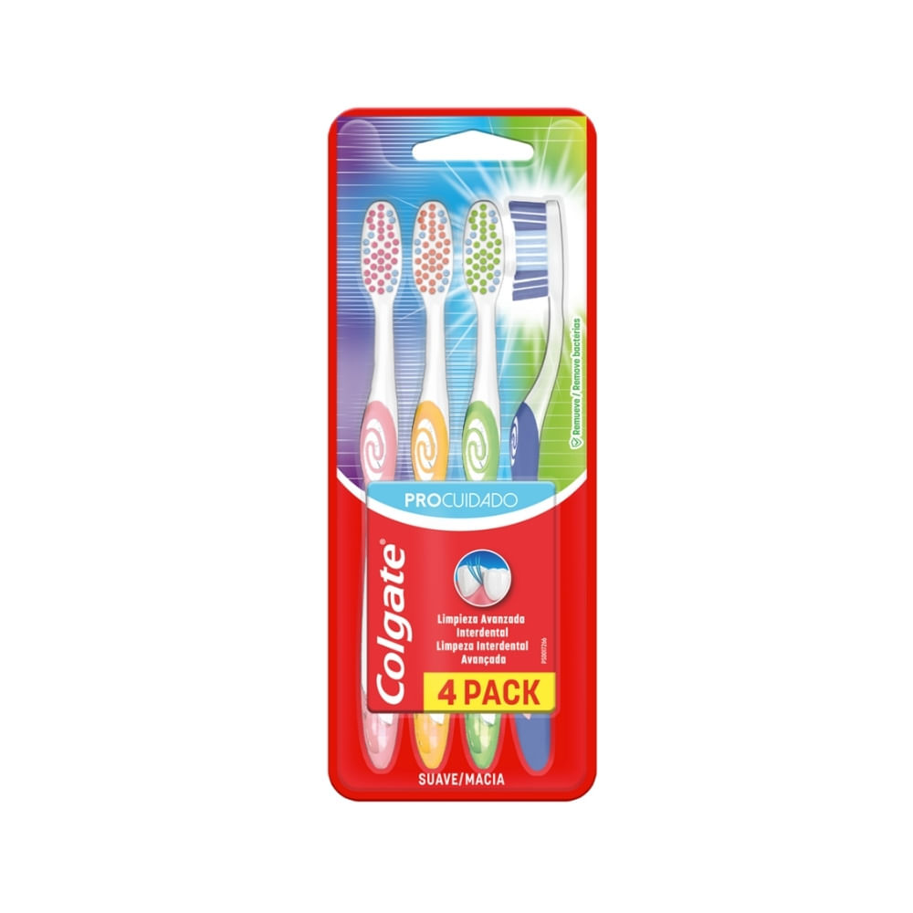 CEPILLO COLGATE PRO CUIDADO SUAVE X 4 UNDS