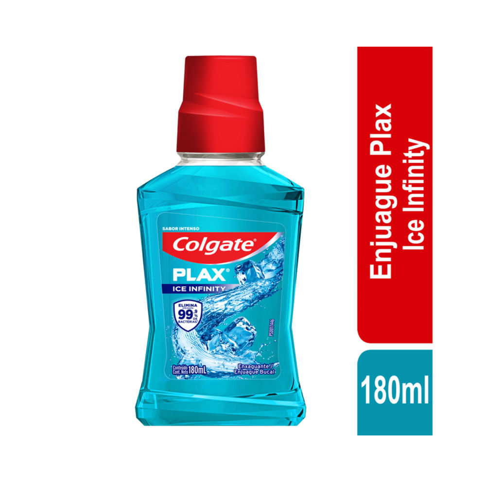 ENJUAGUE BUCAL COLGATE PLAX ICE INFINITY FRASCO 180 ML