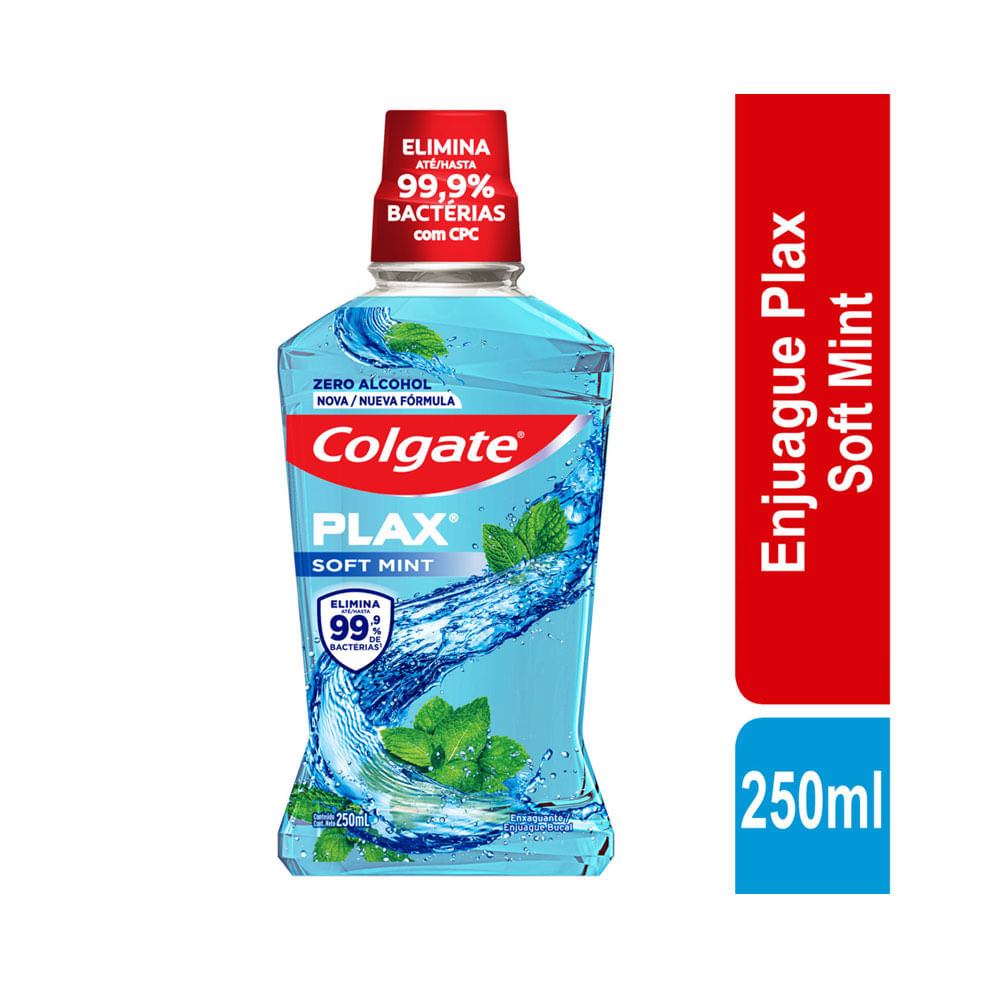 ENJUAGUE BUCAL PLAX SOFT MINT FRASCO 250 ML