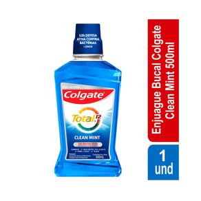ENJUAGUE COLGATE TOTAL 12 CLEAN MINT FRASCO 500 ML