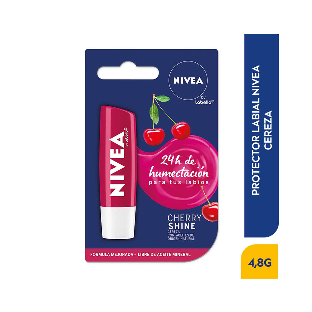 LABIAL NIVEA LIP CARE CEREZA BARRA 4.7 G