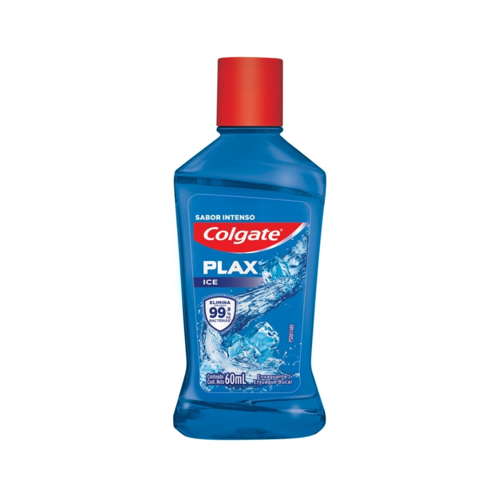 ENJUAGUE BUCAL COLGATE PLAX ICE+++ FRASCO 60 ML
