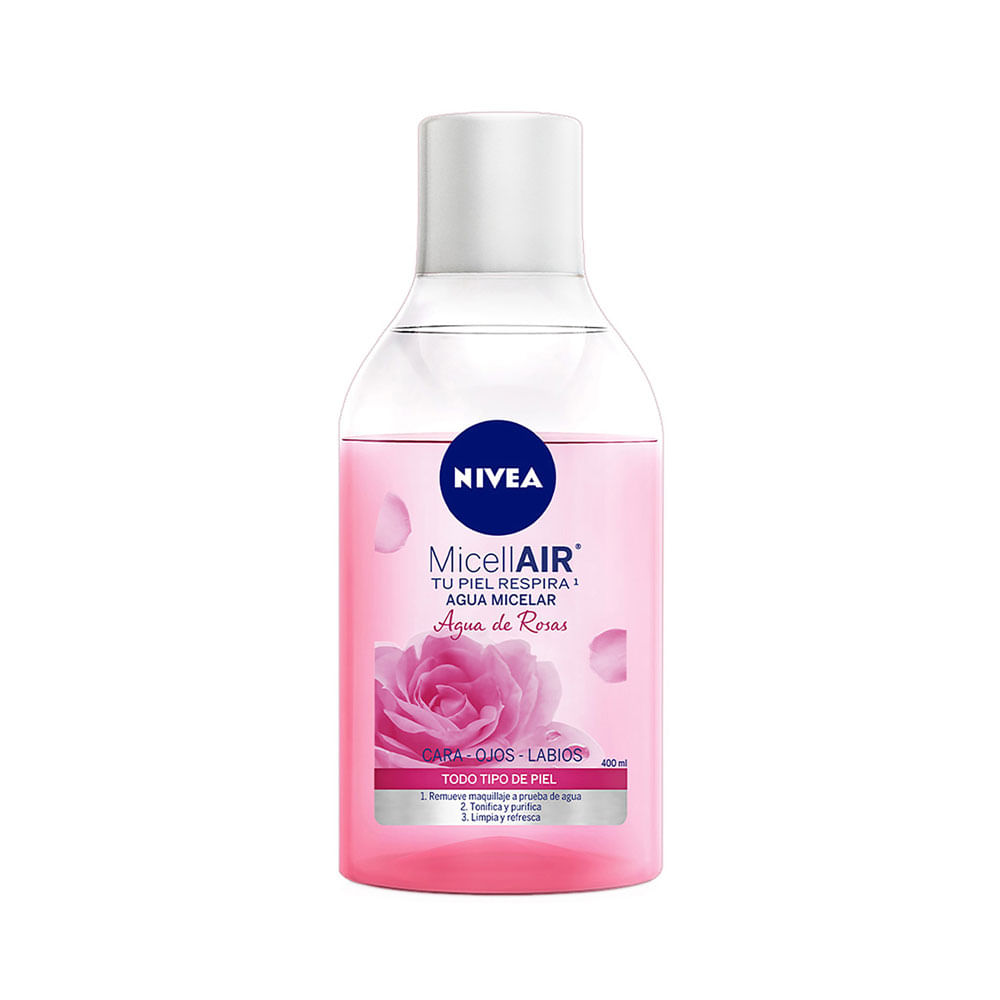 AGUA MICELAR NIVEA FACE ROSAS FRASCO 400 ML