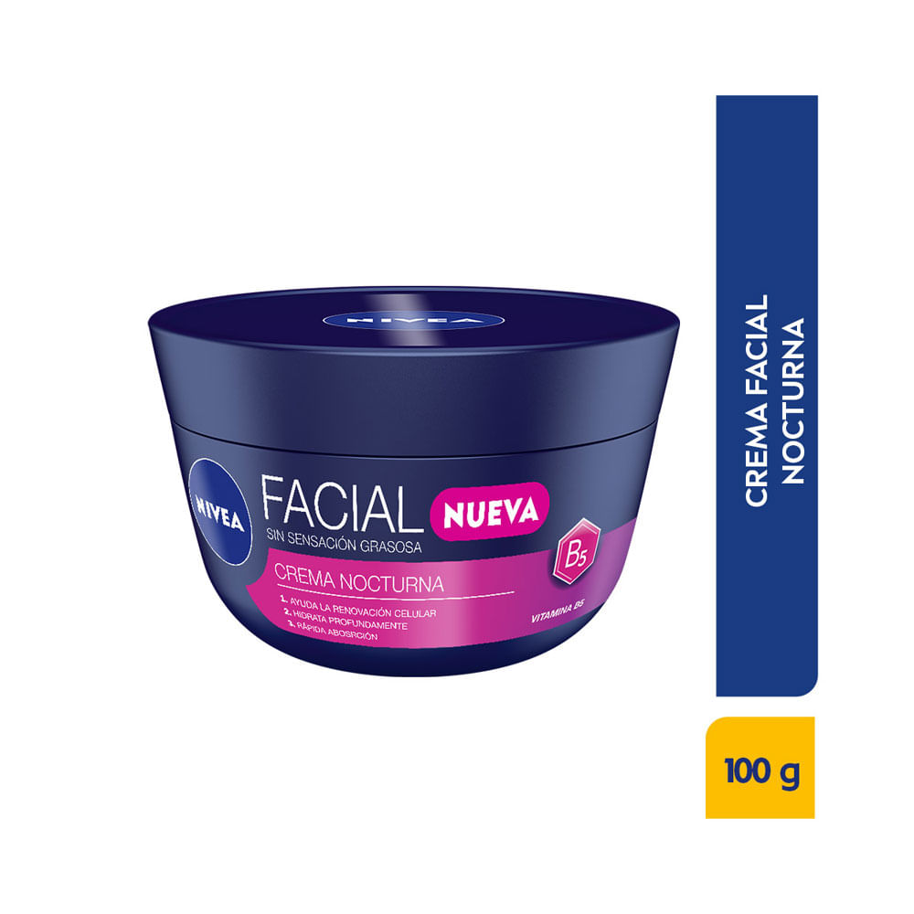CREMA NIVEA CUIDADO FACIAL NOCHE POTE 100 ML