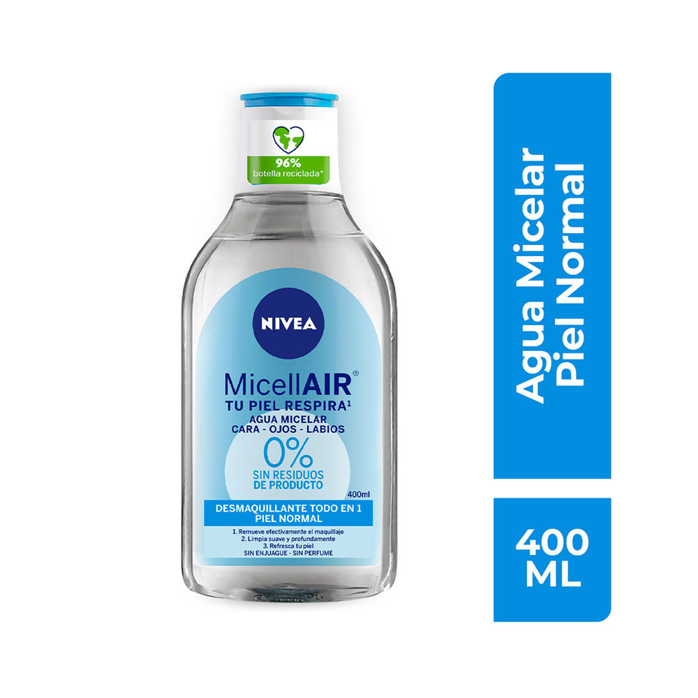 AGUA MICELAR NIVEA PIEL NORMAL FRASCO 400 ML