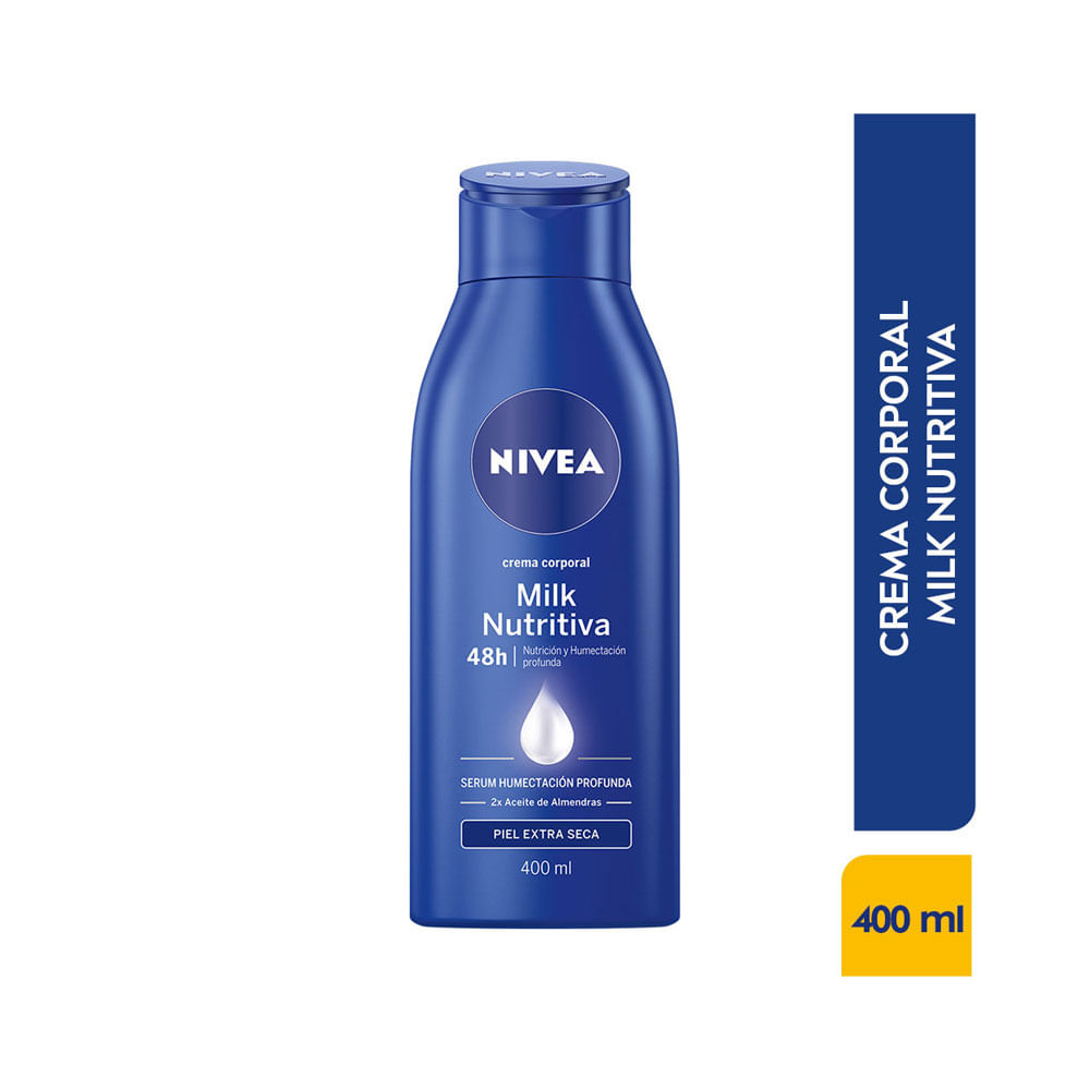 CREMA CORPORAL NIVEA MILK NUTRITIVA FRASCO 400 ML