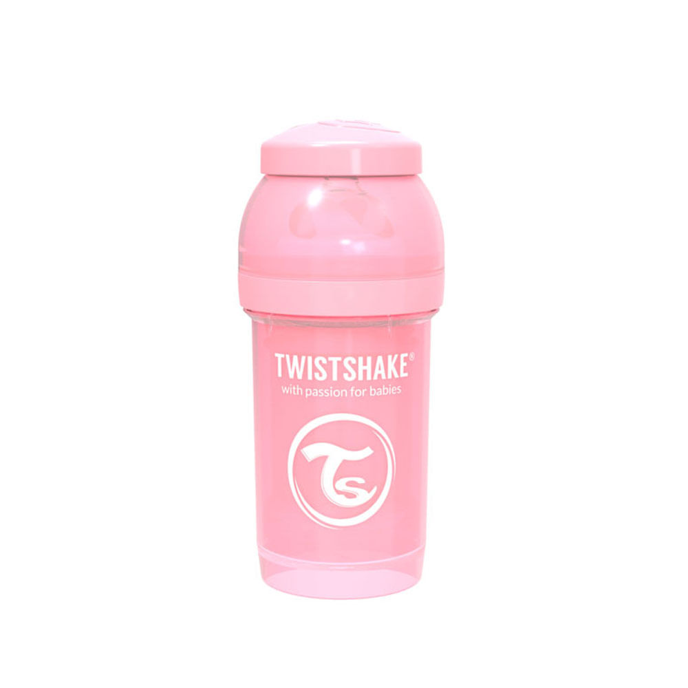 TETERO TWISTSHAKE BEBE ANTICOLICO ROSA CAJA 180 ML