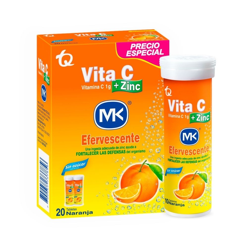 DUOPACK VITAC + ZINC MK T. EFERVESCENTES NARANJA