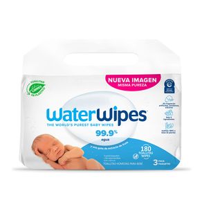 TOALLITAS HUMEDAS WATERWIPES 3X60 UNID PAQUETE X 180 UNDS