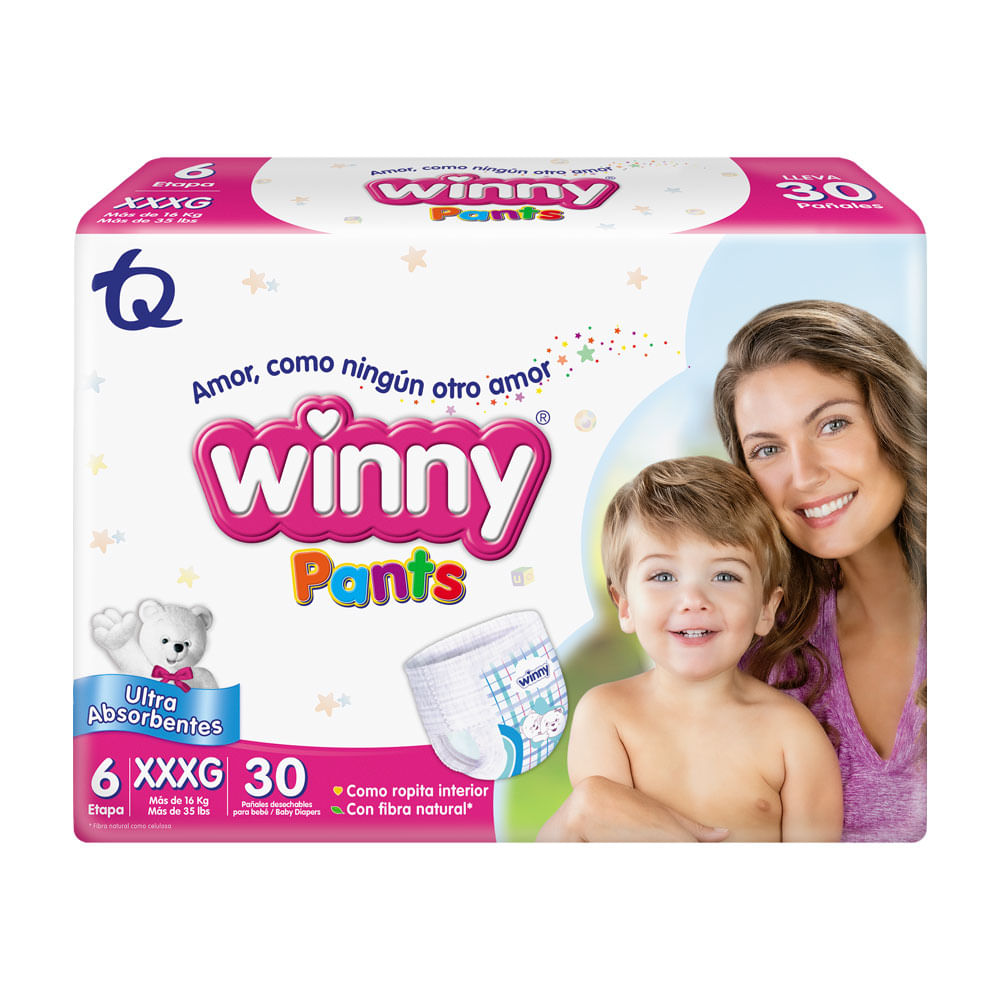 PAÑALES WINNY PANTS ETAPA 6 BOLSA X 30 UNDS