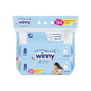 TOALLITAS HUMEDAS WINNY RECIEN NACIDO BOLSA X 160 UNDS