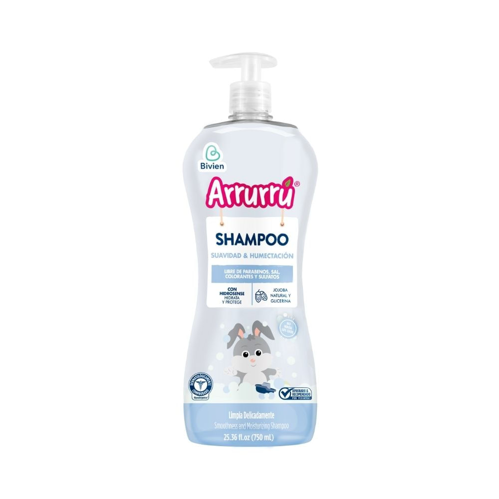 SHAMPOO ARRURRU SUAVIDAD & HUMECTACIÓN FRASCO 750 ML